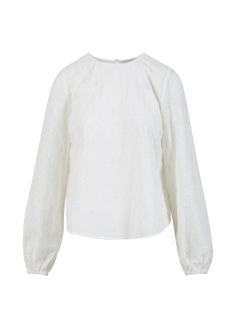 Coster Copenhagen BLOUSE MED BALLONÆRMER Shirt/Blouse White - 200