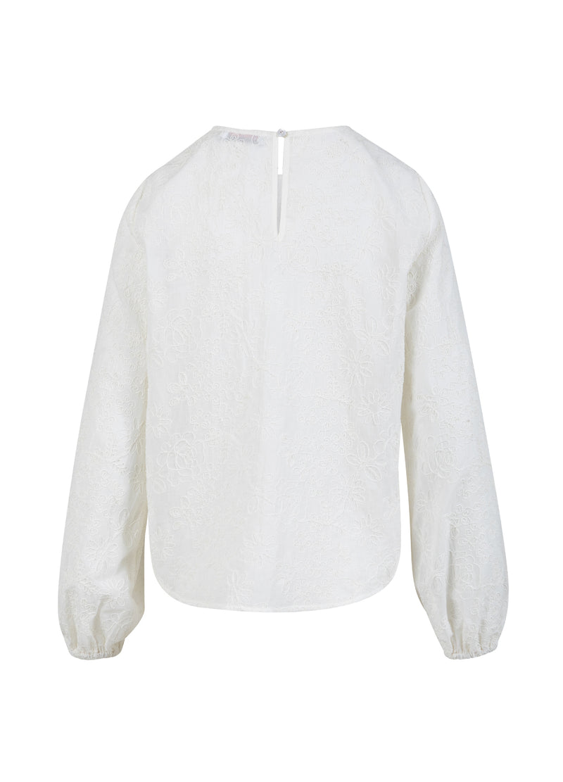 Coster Copenhagen BLOUSE MED BALLONÆRMER Shirt/Blouse White - 200