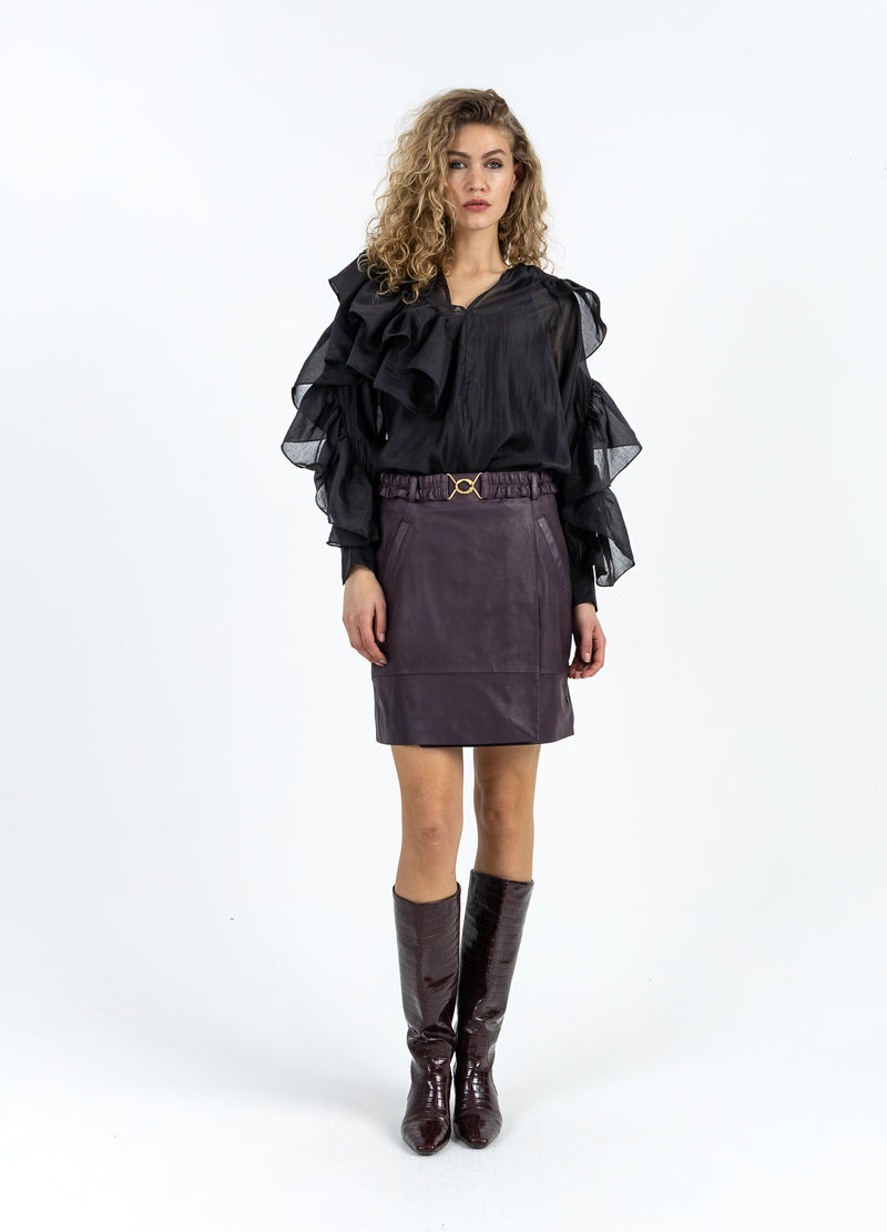 Coster Copenhagen BLOUSE MED FLÆSER Shirt/Blouse Black - 100
