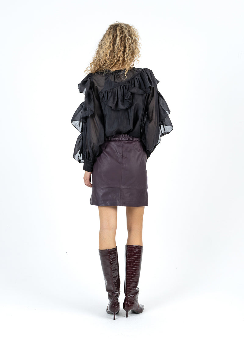 Coster Copenhagen BLOUSE MED FLÆSER Shirt/Blouse Black - 100