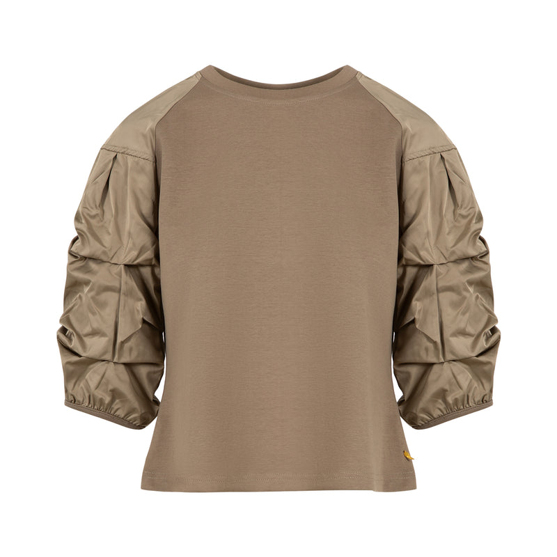 Coster Copenhagen BLUSE I MIX MED PUFÆRMER Shirt/Blouse