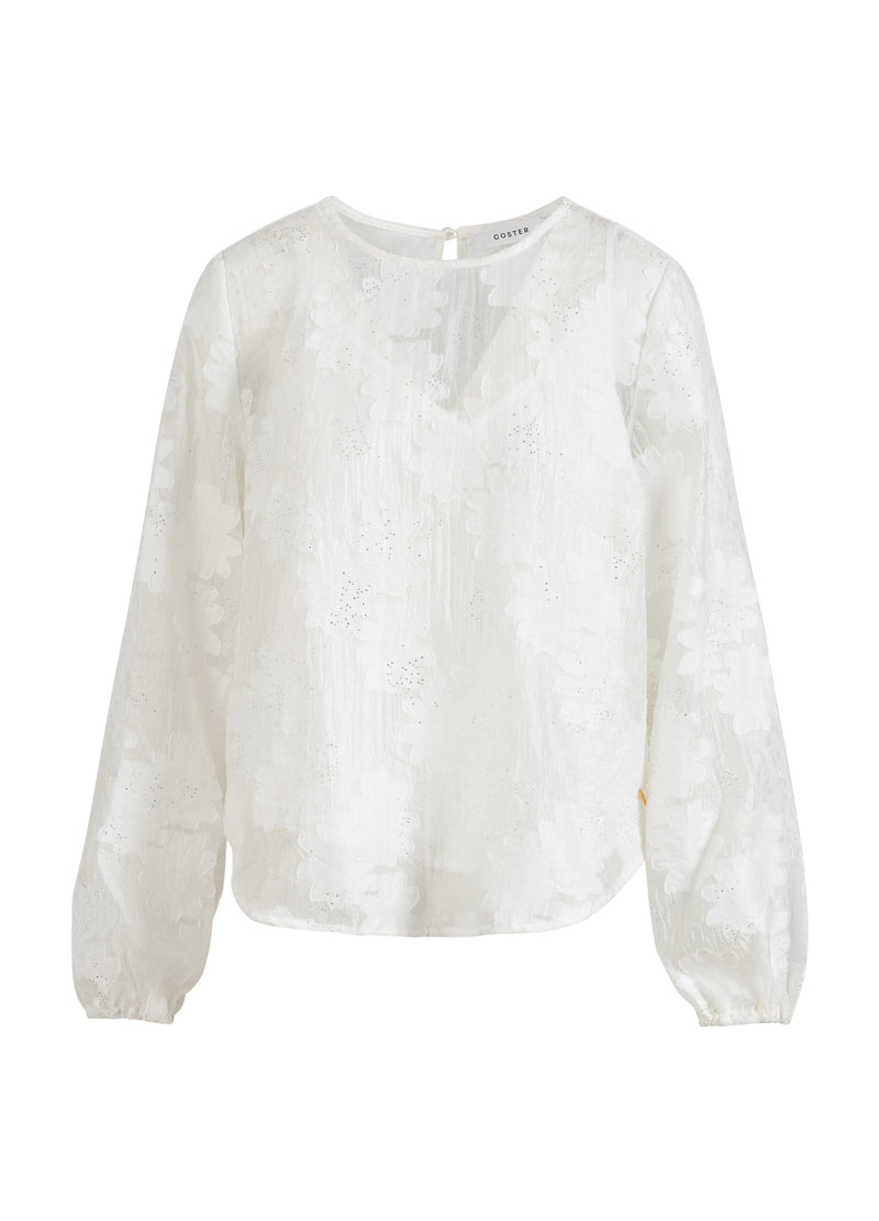 Coster Copenhagen BLUSE MED BALLONÆRMER Shirt/Blouse White - 200