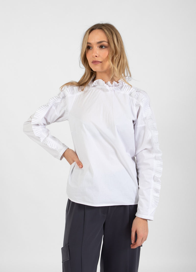 Coster Copenhagen  BLUSE MED FLÆSER Shirt/Blouse White - 200