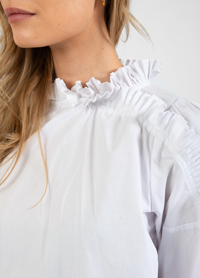 Coster Copenhagen  BLUSE MED FLÆSER Shirt/Blouse White - 200