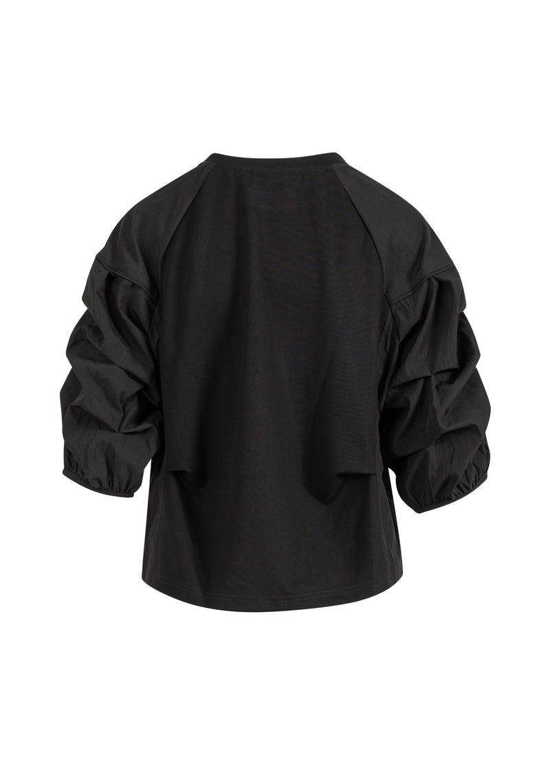 Coster Copenhagen BLUSE MED PUFÆRMER Shirt/Blouse Black - 100