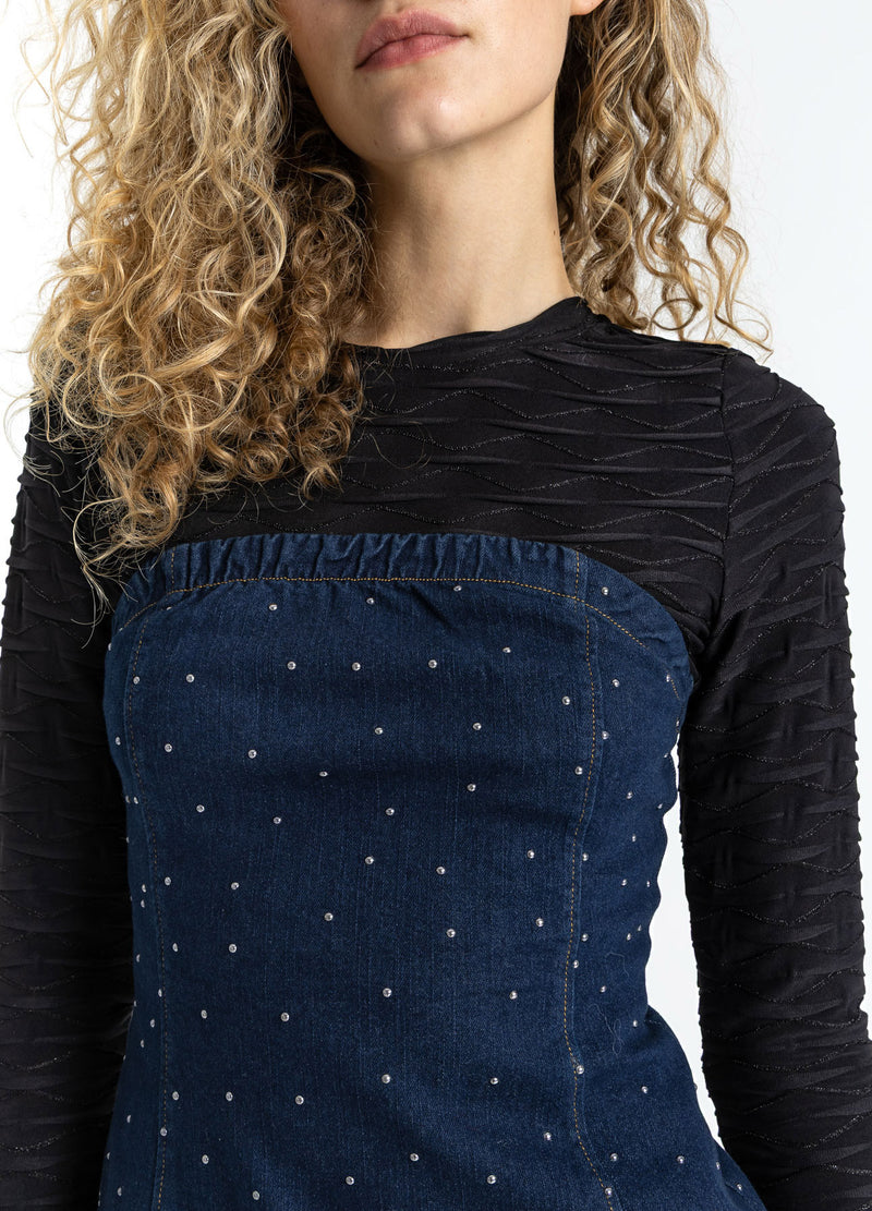 Coster Copenhagen BLUSE MED STRUKTUR Shirt/Blouse Black - 100