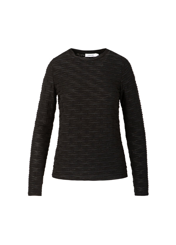 Coster Copenhagen BLUSE MED STRUKTUR Shirt/Blouse Black - 100