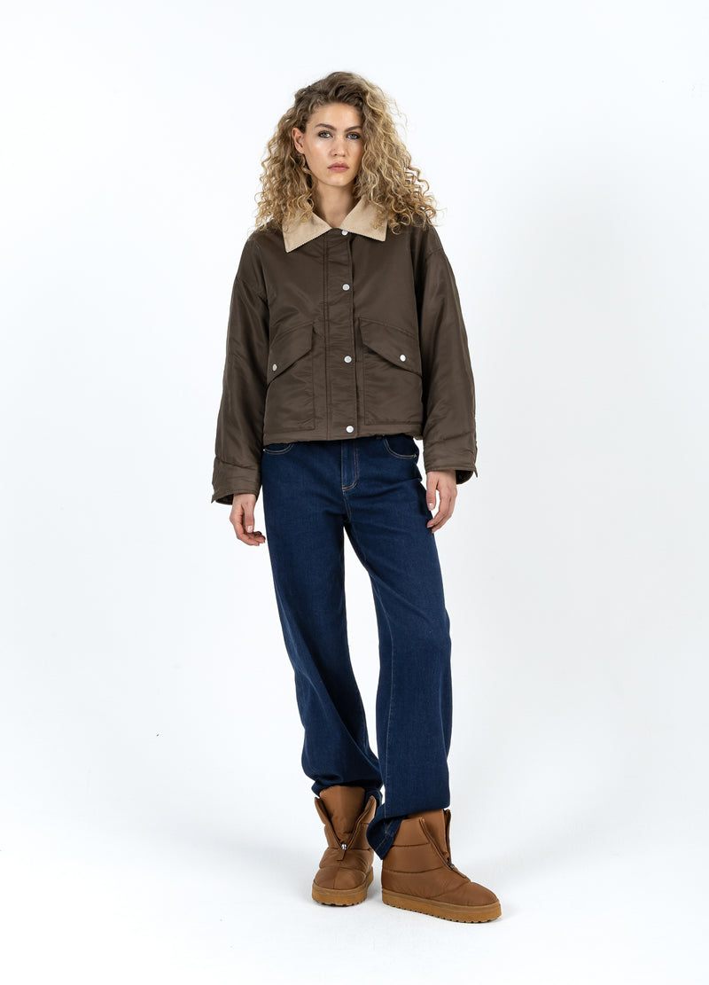 Coster Copenhagen BOMBERJAKKE MED PELSKRAVE Outerwear Brown - 358