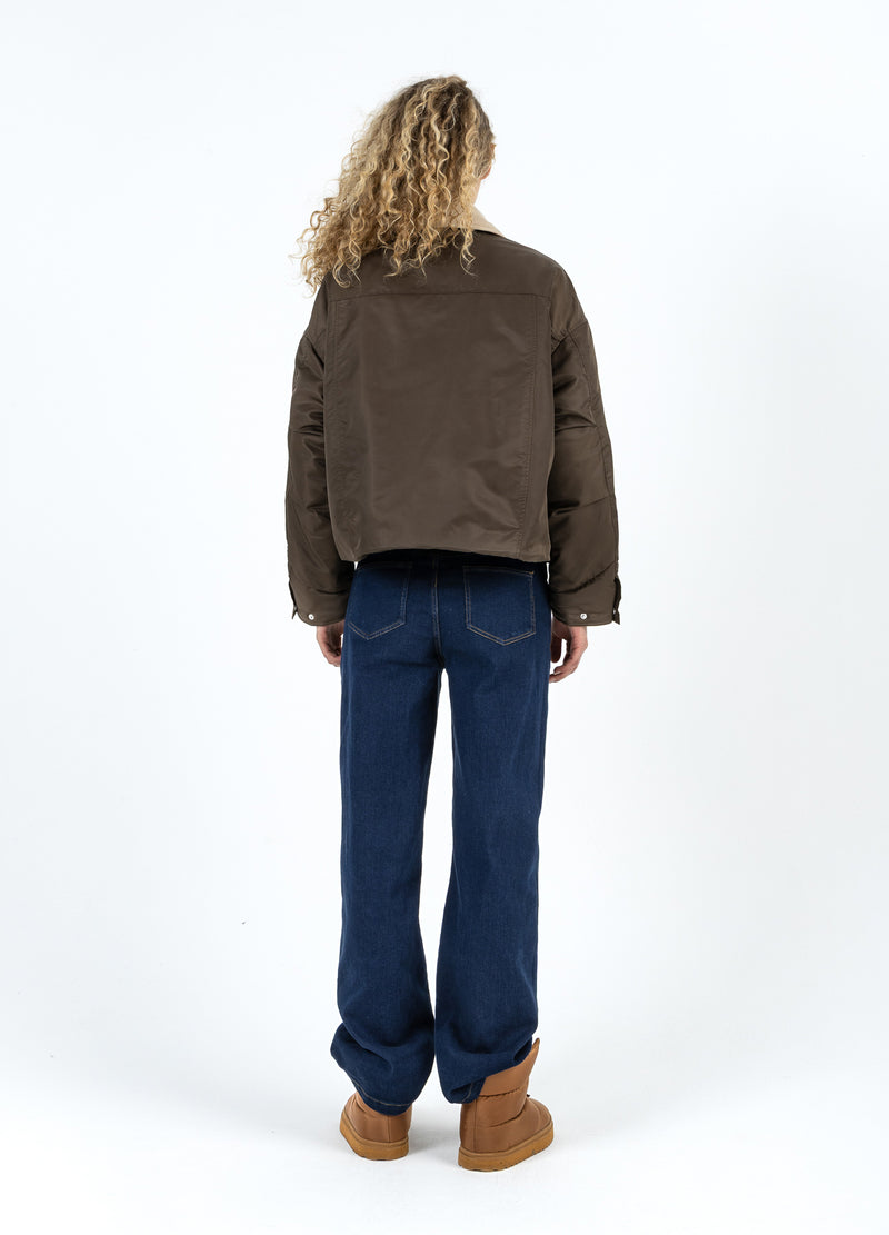 Coster Copenhagen BOMBERJAKKE MED PELSKRAVE Outerwear Brown - 358