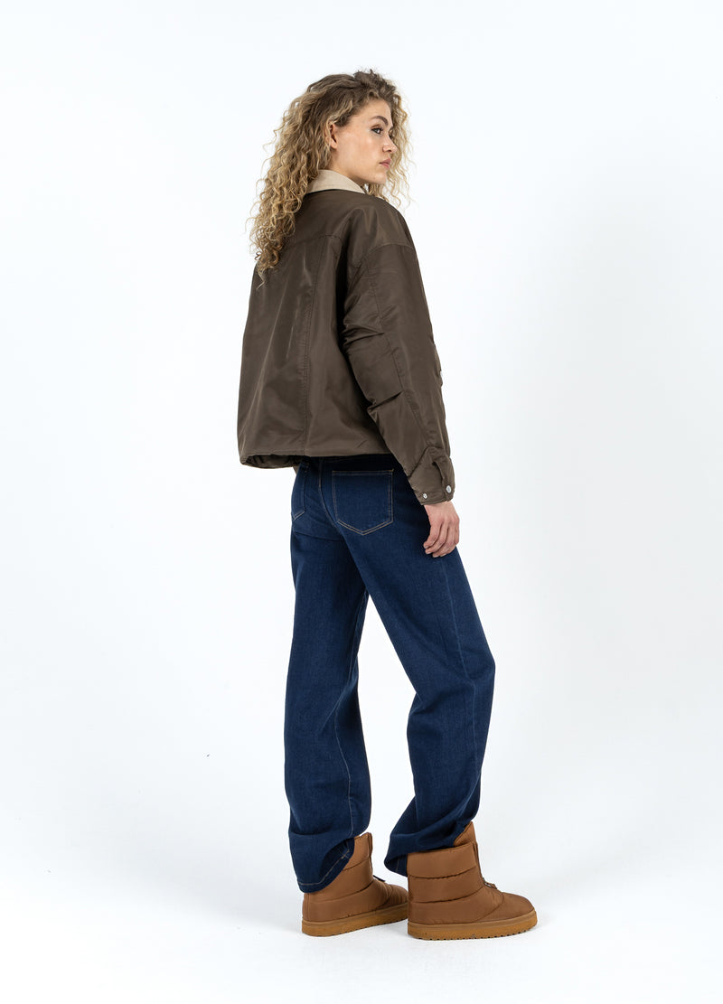 Coster Copenhagen BOMBERJAKKE MED PELSKRAVE Outerwear Brown - 358