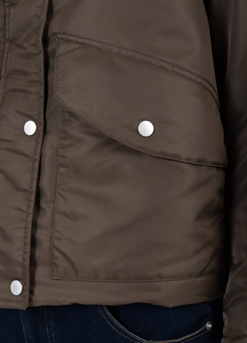 Coster Copenhagen BOMBERJAKKE MED PELSKRAVE Outerwear Brown - 358