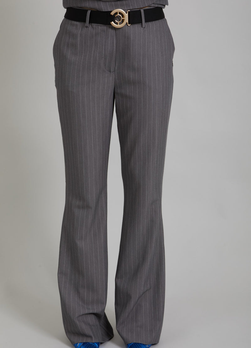 Coster Copenhagen BOOT-CUT BUKSER - LUCIA FIT Pants Grey pinstripe - 161