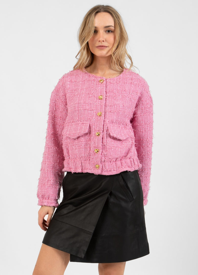 Coster Copenhagen  BOUCLE-BOMBER Blazer Dark Blush - 697