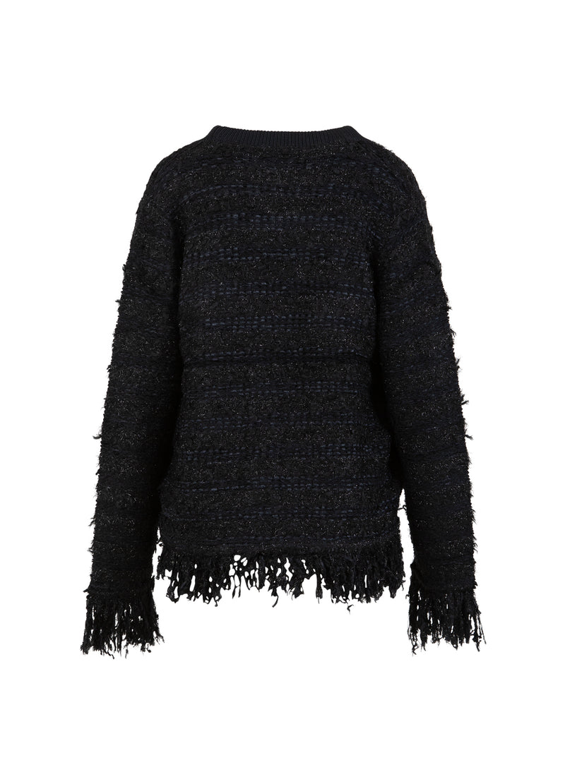 Coster Copenhagen BOUCLE STRIK CARDIGAN Knitwear Black - 100