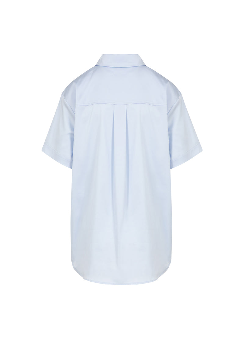 Coster Copenhagen BOXY SKJORTE MED KORTE ÆRMER Shirt/Blouse Oxford blue - 508