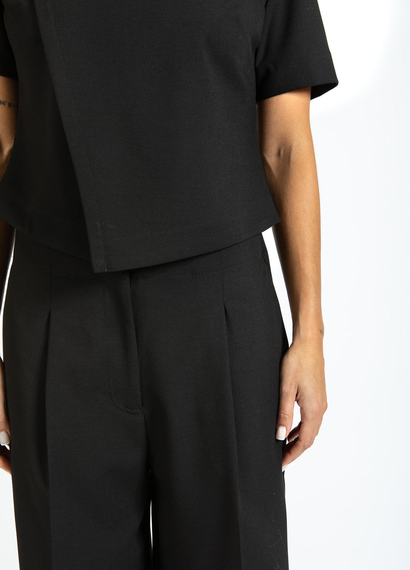 Coster Copenhagen BREDE BUKSER - SILLE FIT Pants Black - 100