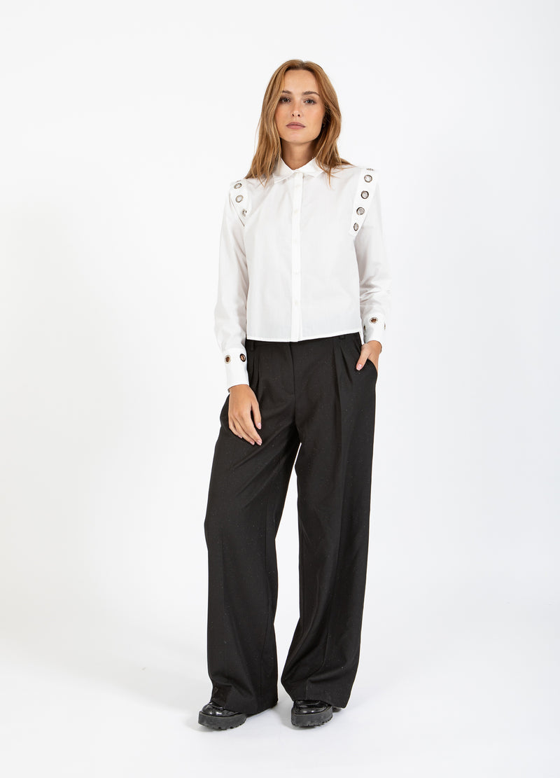 Coster Copenhagen BRED SHIMMERBUKSER - PETRA FIT Pants Black - 100