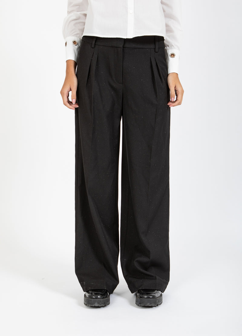 Coster Copenhagen BRED SHIMMERBUKSER - PETRA FIT Pants Black - 100