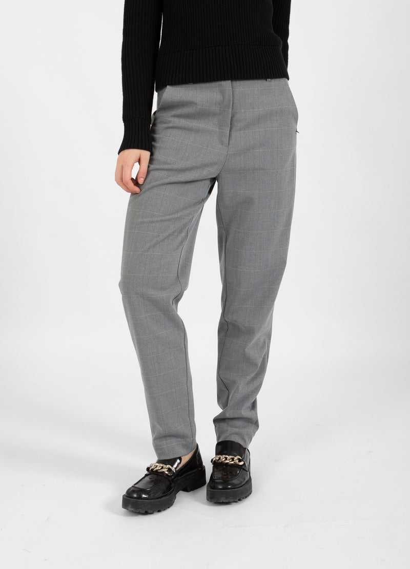 Coster Copenhagen  BUKSER - STELLA PASFORM Pants Light grey check - 160