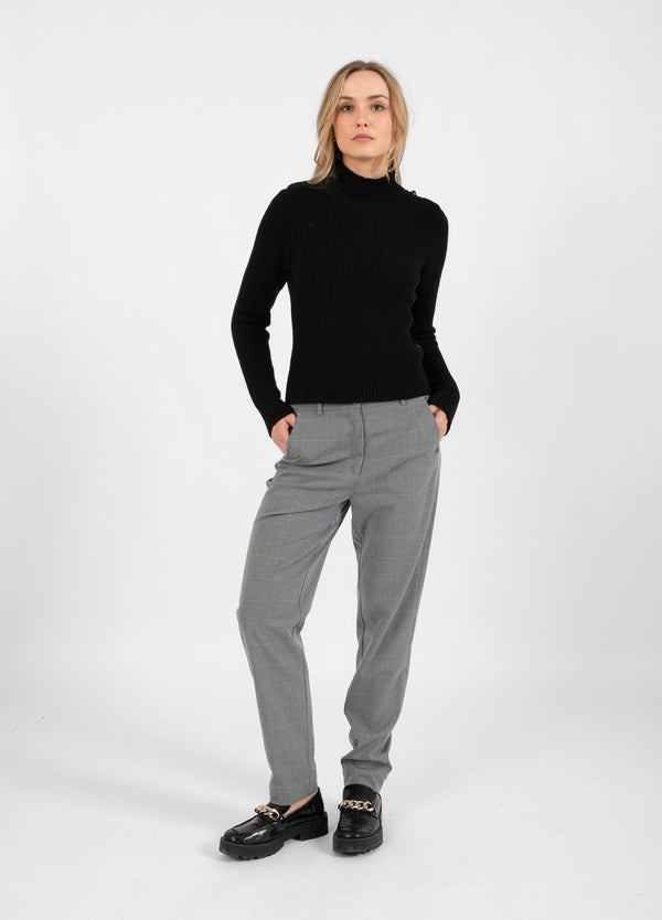 Coster Copenhagen  BUKSER - STELLA PASFORM Pants Light grey check - 160