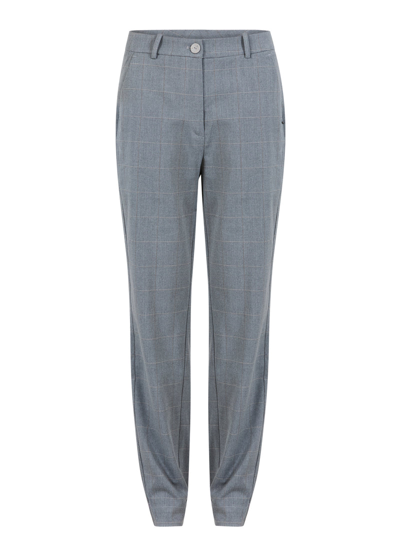 Coster Copenhagen  BUKSER - STELLA PASFORM Pants Light grey check - 160