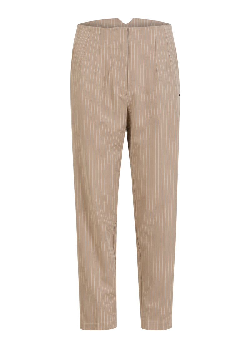 Coster Copenhagen  BUKSER - STELLA PASFORM Pants Sand white stripe - 993