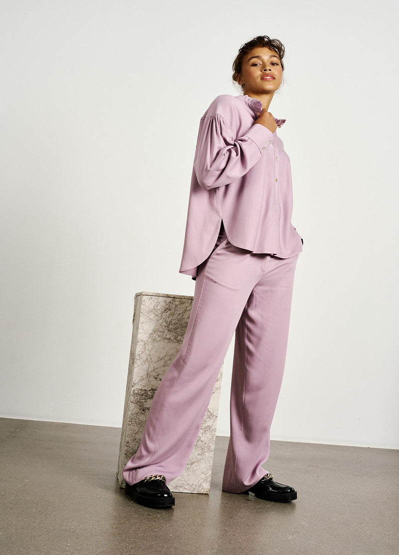 Coster Copenhagen BUKSER LAVET MED LENZING™ ECOVERO™ VISCOSE Pants Dusty purple - 855