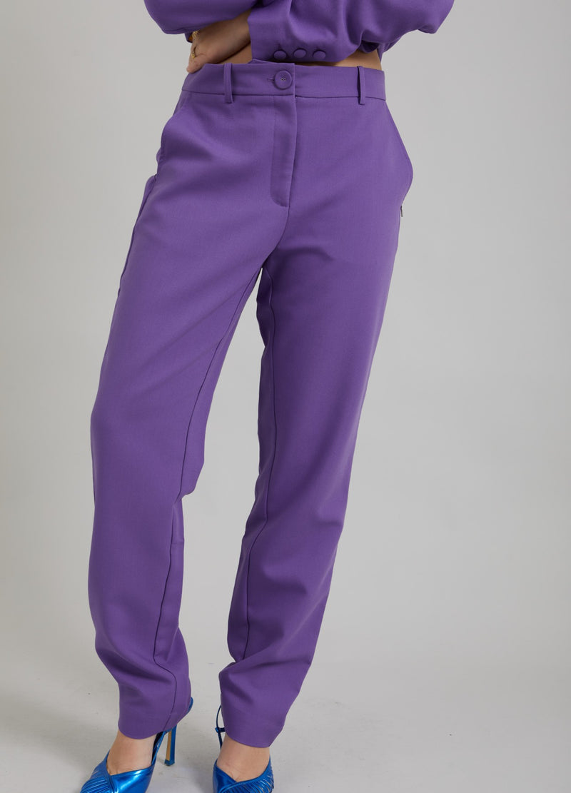 Coster Copenhagen BUKSER M. NORMALE BEN - STELLA FIT Pants Warm purple - 846