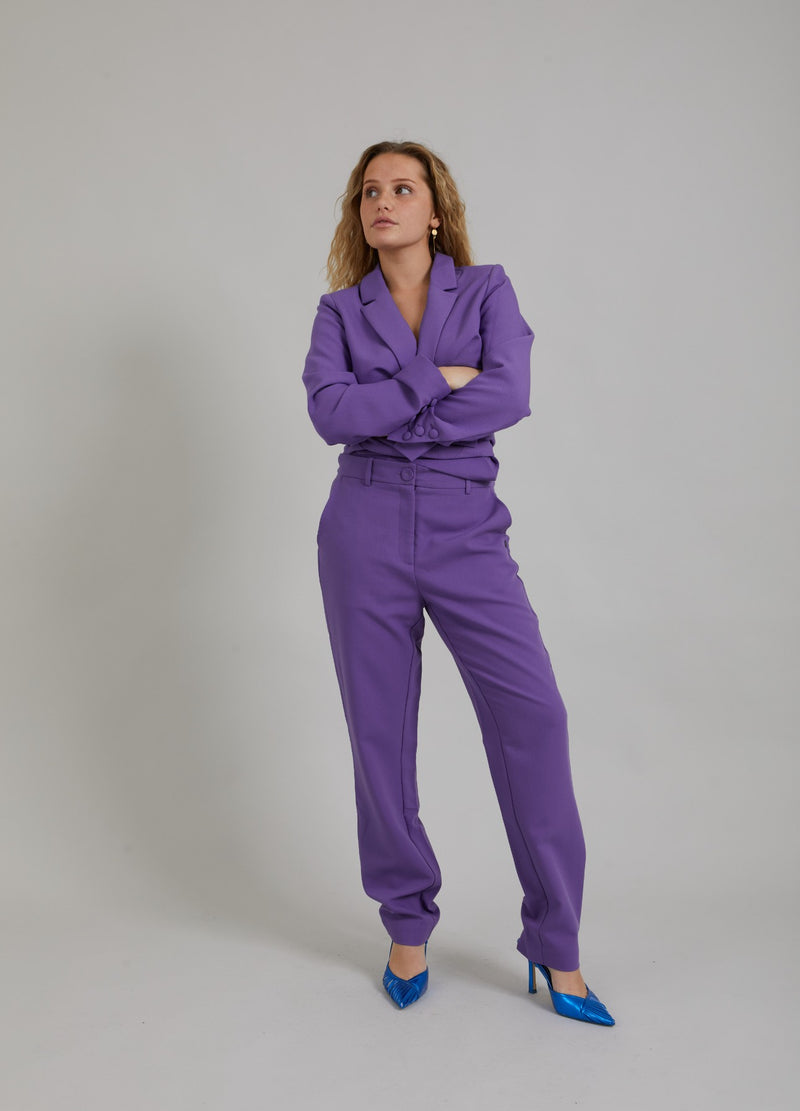 Coster Copenhagen BUKSER M. NORMALE BEN - STELLA FIT Pants Warm purple - 846