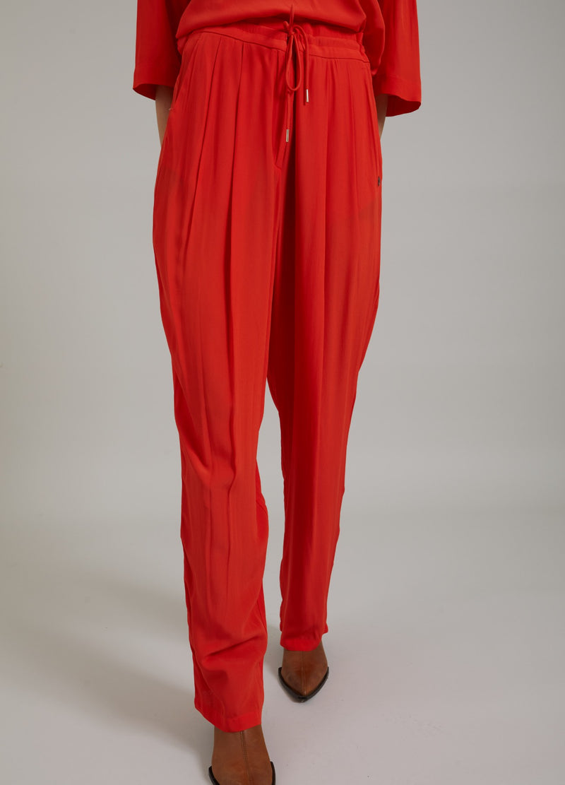 Coster Copenhagen BUKSER M. PRESSEFOLDER - STELLA FIT Pants Lipstick red - 698