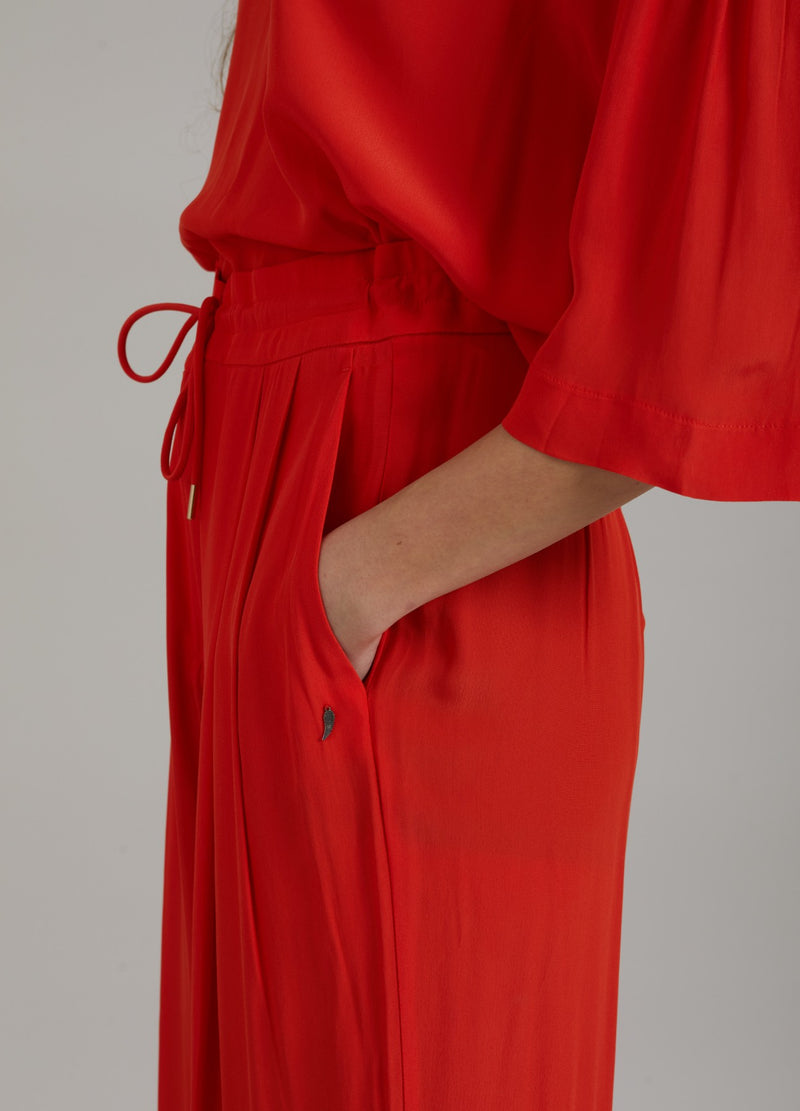 Coster Copenhagen BUKSER M. PRESSEFOLDER - STELLA FIT Pants Lipstick red - 698