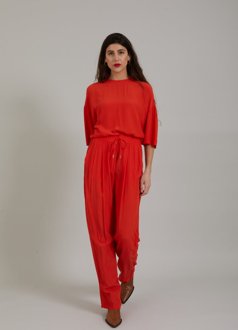 Coster Copenhagen BUKSER M. PRESSEFOLDER - STELLA FIT Pants Lipstick red - 698