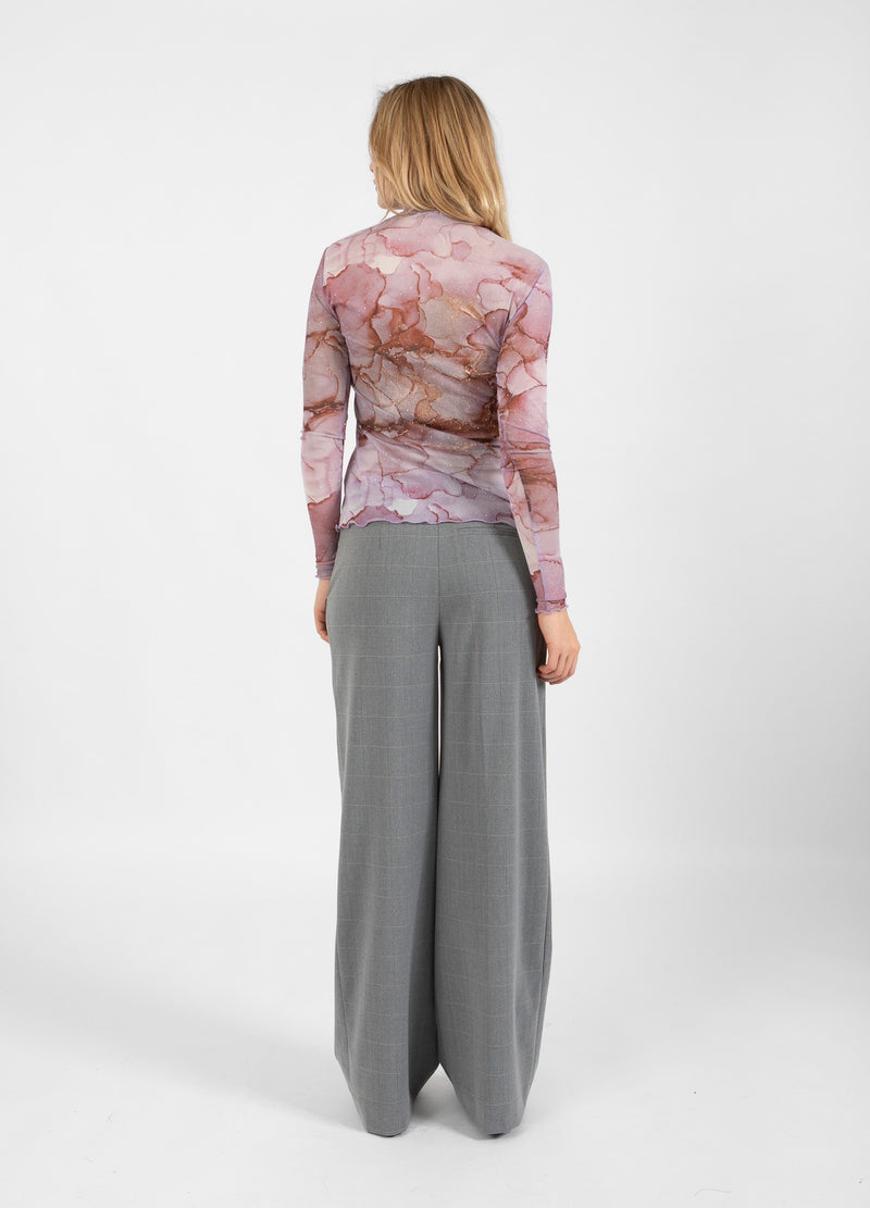 Coster Copenhagen  BUKSER MED BREDE BEN - PETRA PASFORM Pants Light grey check - 160