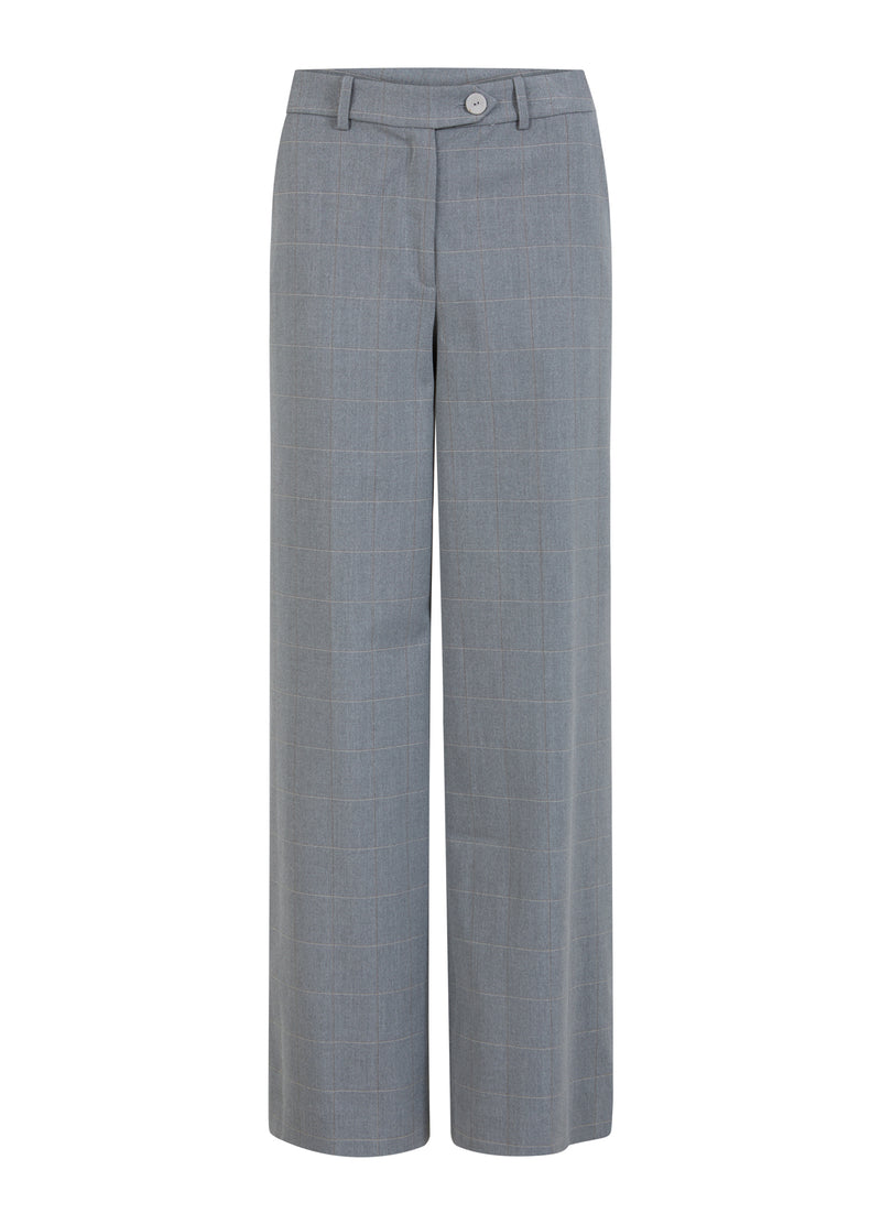 Coster Copenhagen  BUKSER MED BREDE BEN - PETRA PASFORM Pants Light grey check - 160