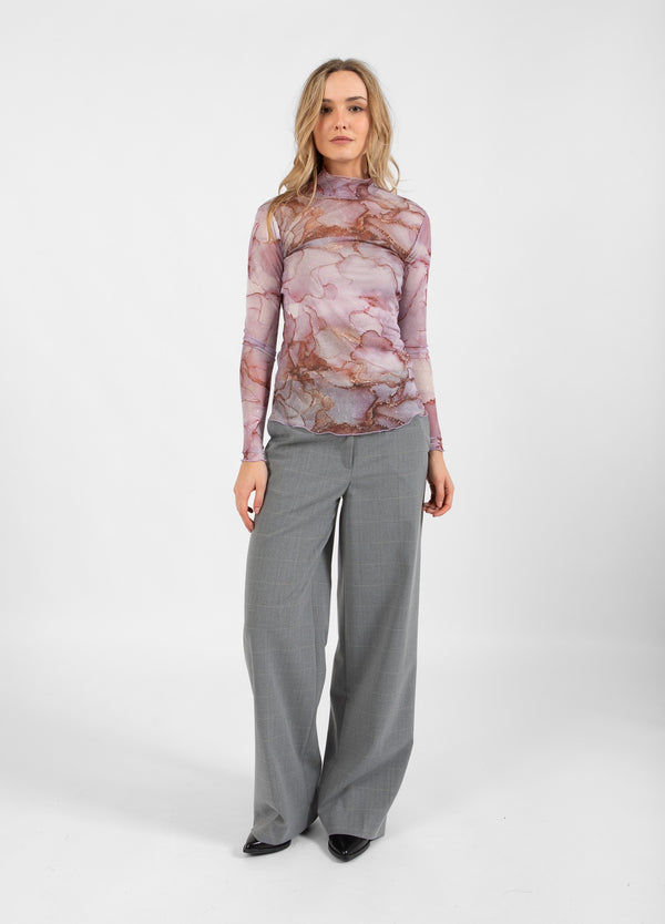 Coster Copenhagen  BUKSER MED BREDE BEN - PETRA PASFORM Pants Light grey check - 160