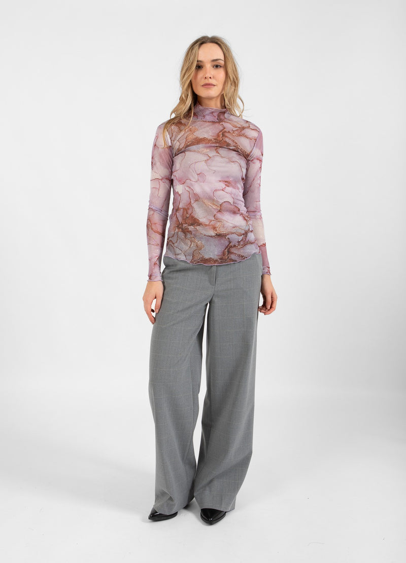 Coster Copenhagen  BUKSER MED BREDE BEN - PETRA PASFORM Pants Light grey check - 160