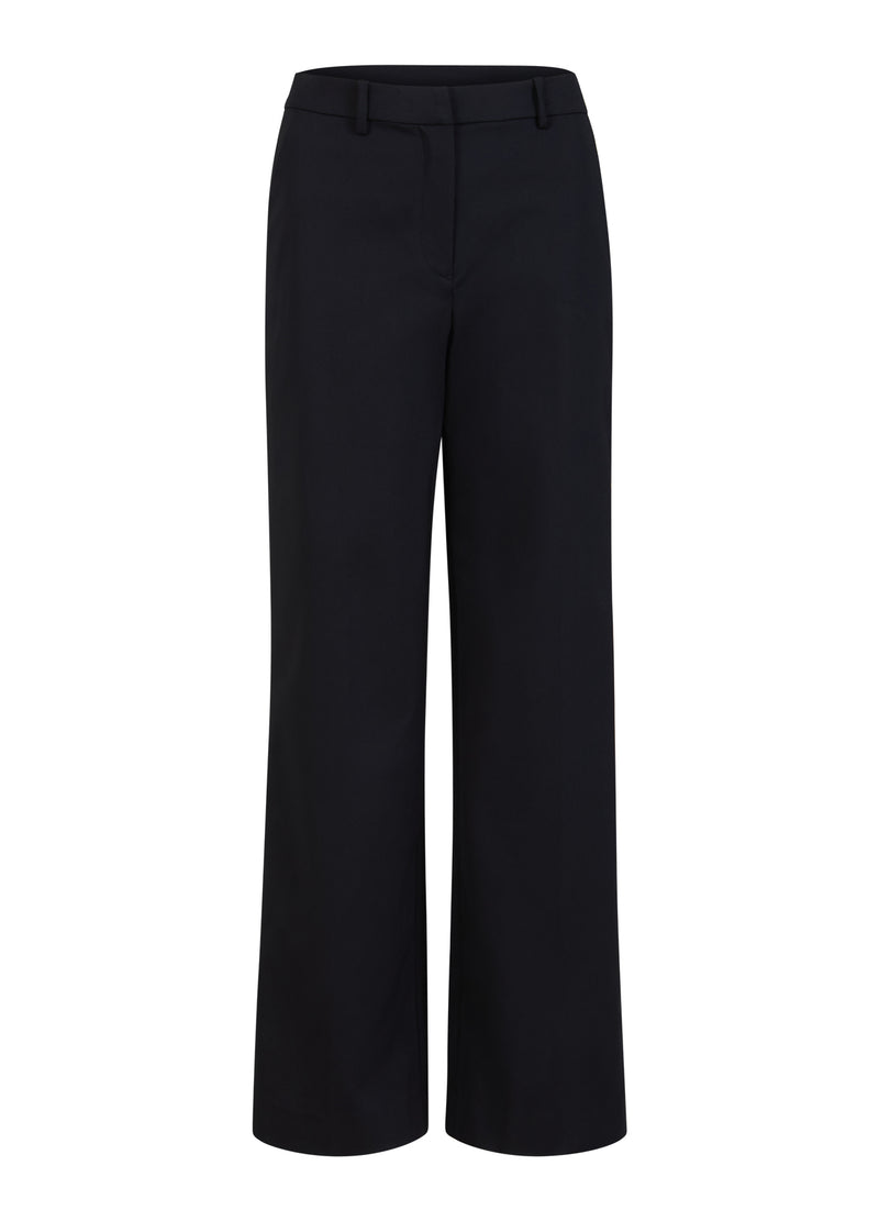 Coster Copenhagen BUKSER MED BREDT BEN - PETRA PASFORM Pants Black - 100