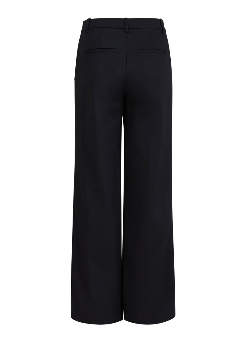 Coster Copenhagen BUKSER MED BREDT BEN - PETRA PASFORM Pants Black - 100