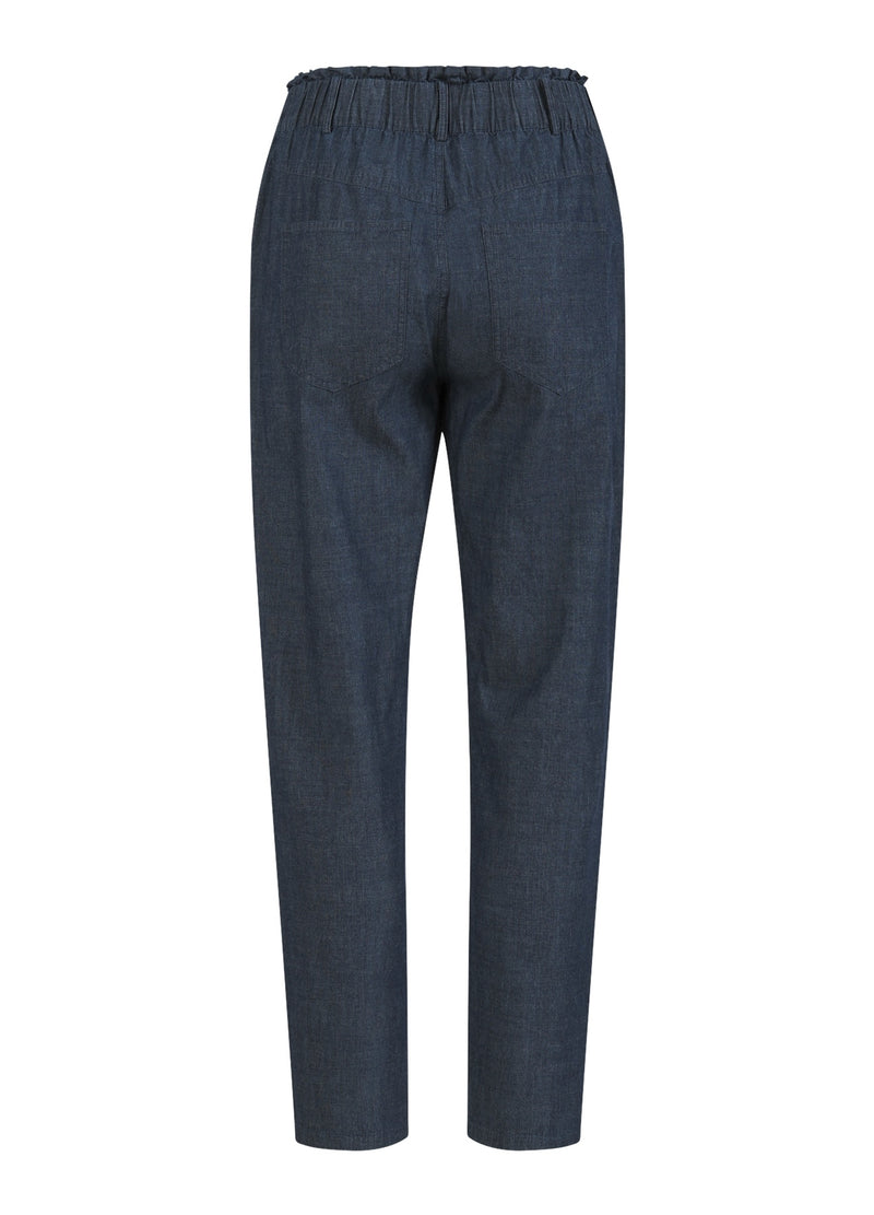 Coster Copenhagen BUKSER MED ELASTISK TALJE - SILLE FIT Pants Medium blue denim - 545