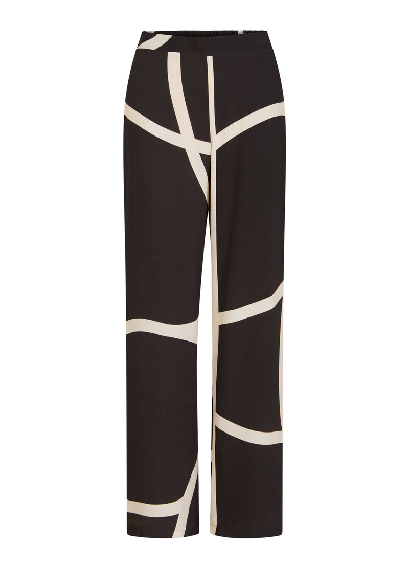 Coster Copenhagen  BUKSER MED FIELS PRINT - SILLE PASFORM Pants Field print - 953
