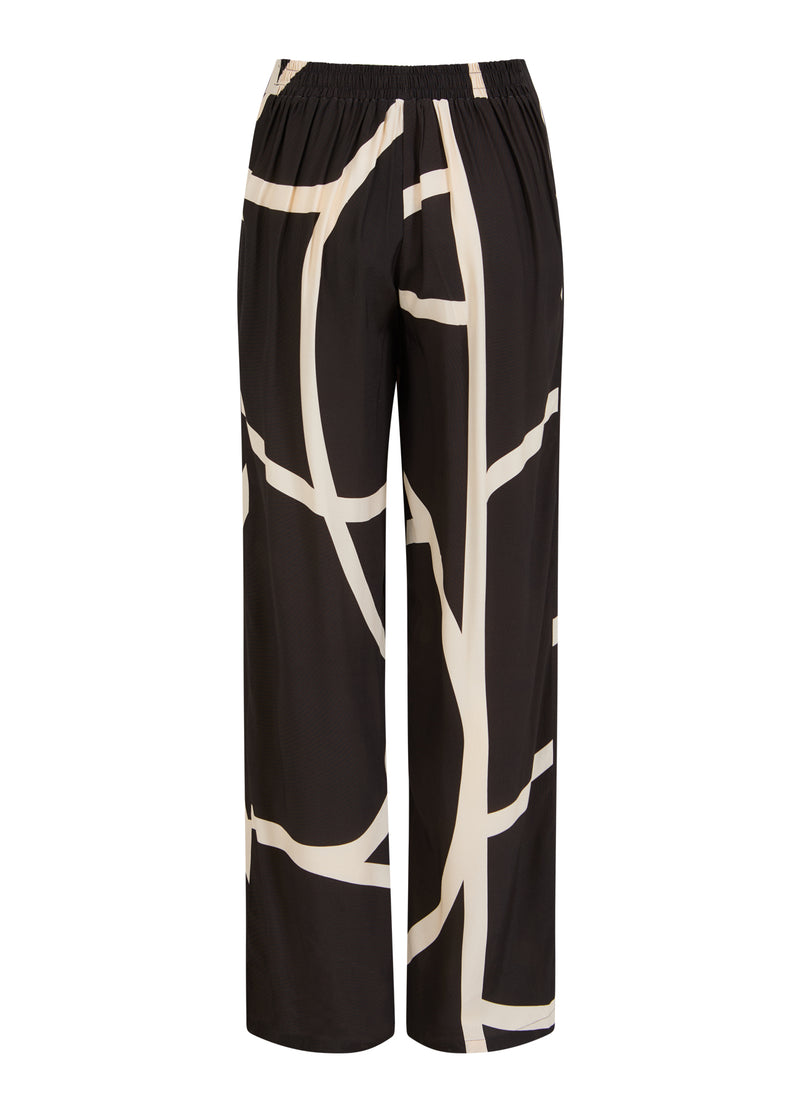Coster Copenhagen  BUKSER MED FIELS PRINT - SILLE PASFORM Pants Field print - 953