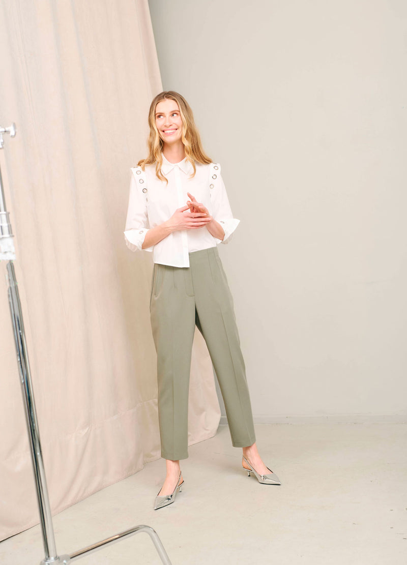 Coster Copenhagen BUKSER STELLA FIT - STELLA FIT Pants Moss Green - 469