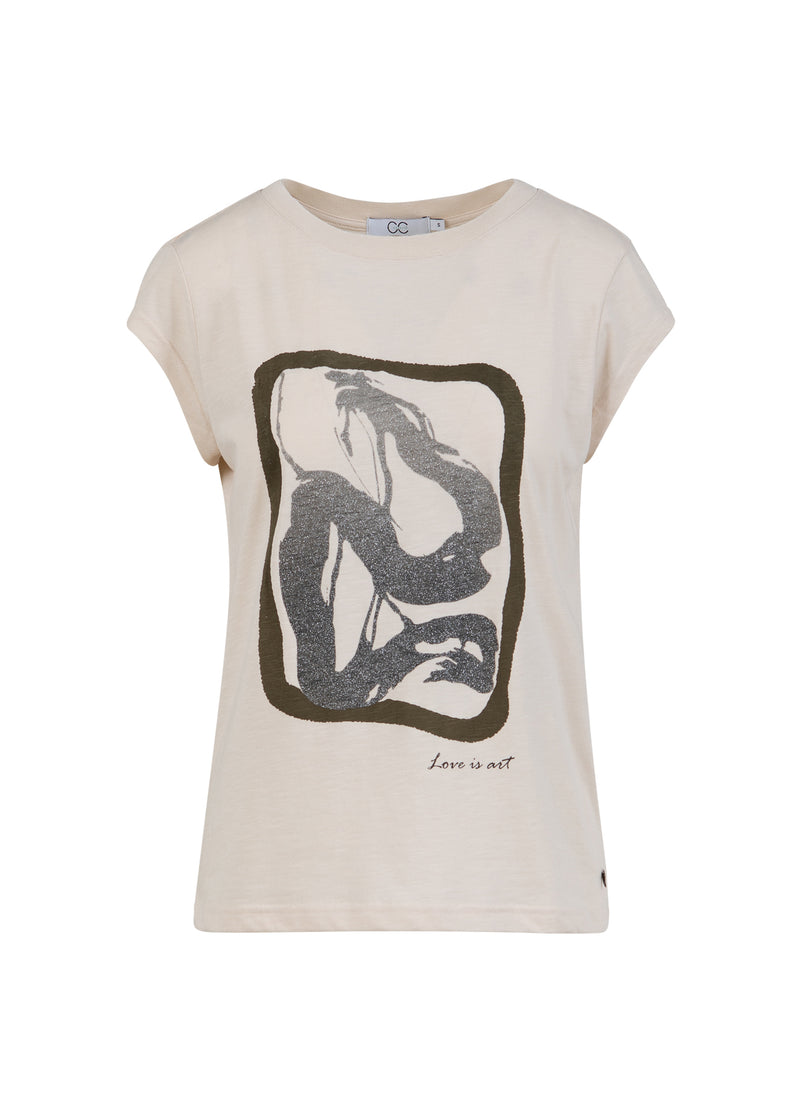 CC Heart CC HEART ART T-SHIRT - KORT ÆRME T-Shirt Creme - 241