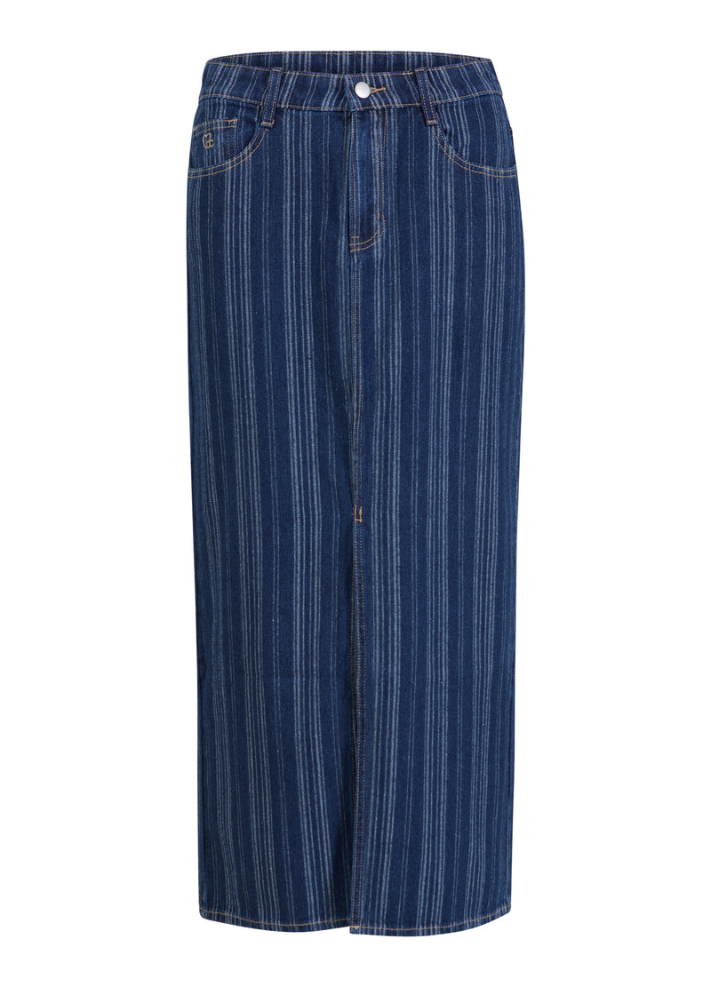 CC Heart CC HEART ALAIA LANG NEDERDEL Skirt Dark blue stripe denim - 512