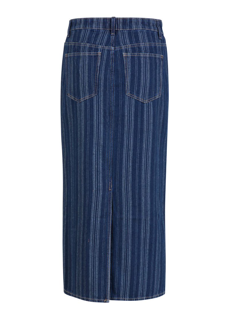 CC Heart CC HEART ALAIA LANG NEDERDEL Skirt Dark blue stripe denim - 512
