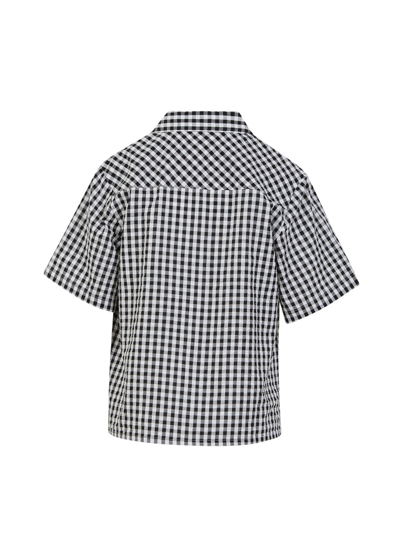 CC Heart CC HEART ALENA KORTÆRMET SKJORTE Shirt/Blouse Black/white check - 146