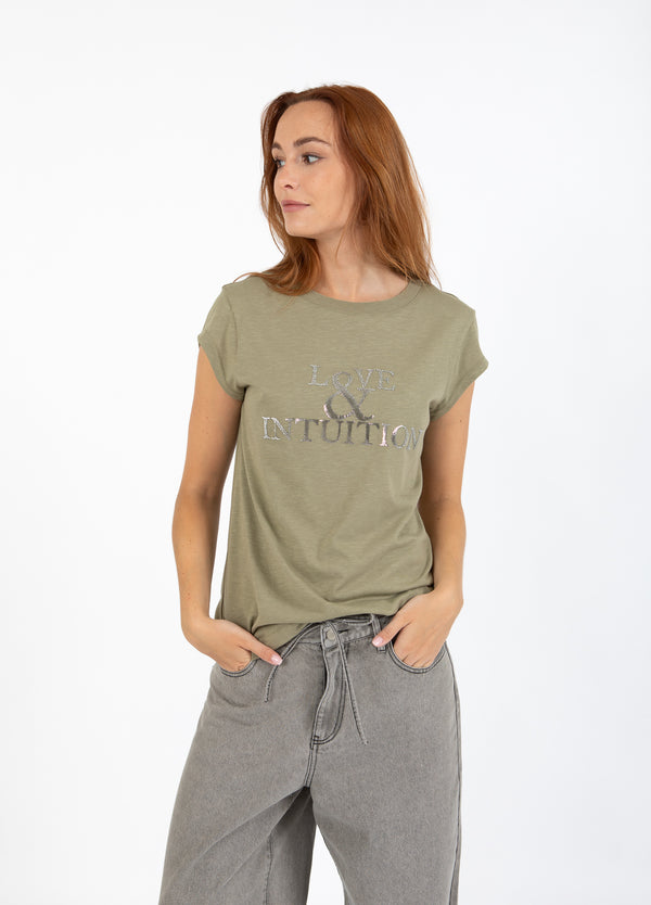 CC Heart CC HEART ALFI T-SHIRT - KORT ÆRME T-Shirt Dusty olive - 479