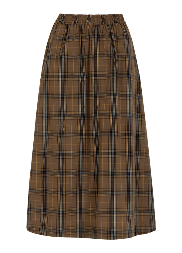 CC Heart CC HEART ALIA LANG NEDERDEL Skirt Golden brown check - 793