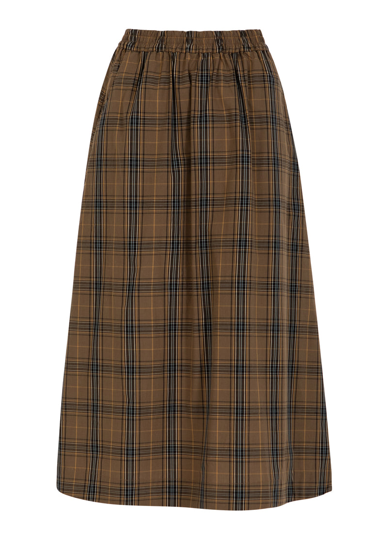CC Heart CC HEART ALIA LANG NEDERDEL Skirt Golden brown check - 793
