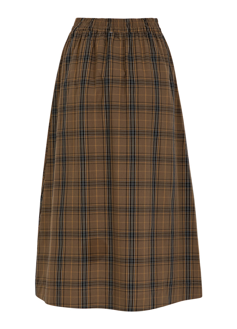 CC Heart CC HEART ALIA LANG NEDERDEL Skirt Golden brown check - 793